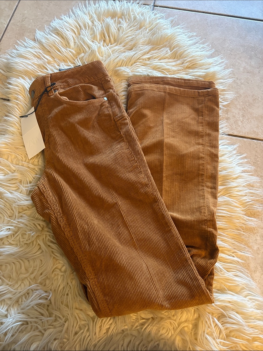 Zara corduroy bootcut pants